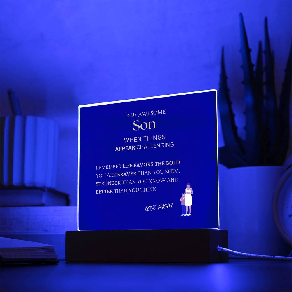 Better Than You Think Gift For Son Acrylic Plaque