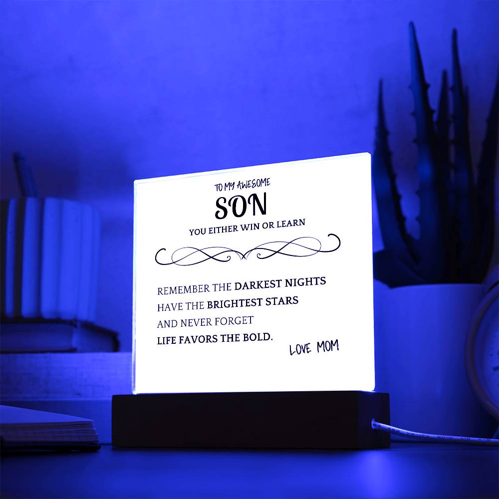 Favors Bold Gift For Son Acrylic Plaque