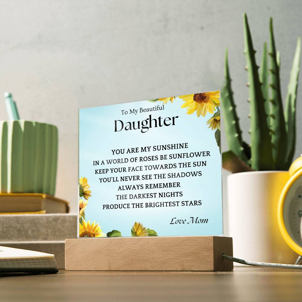 Shadows Gift For Daughter Acrylic Plaque