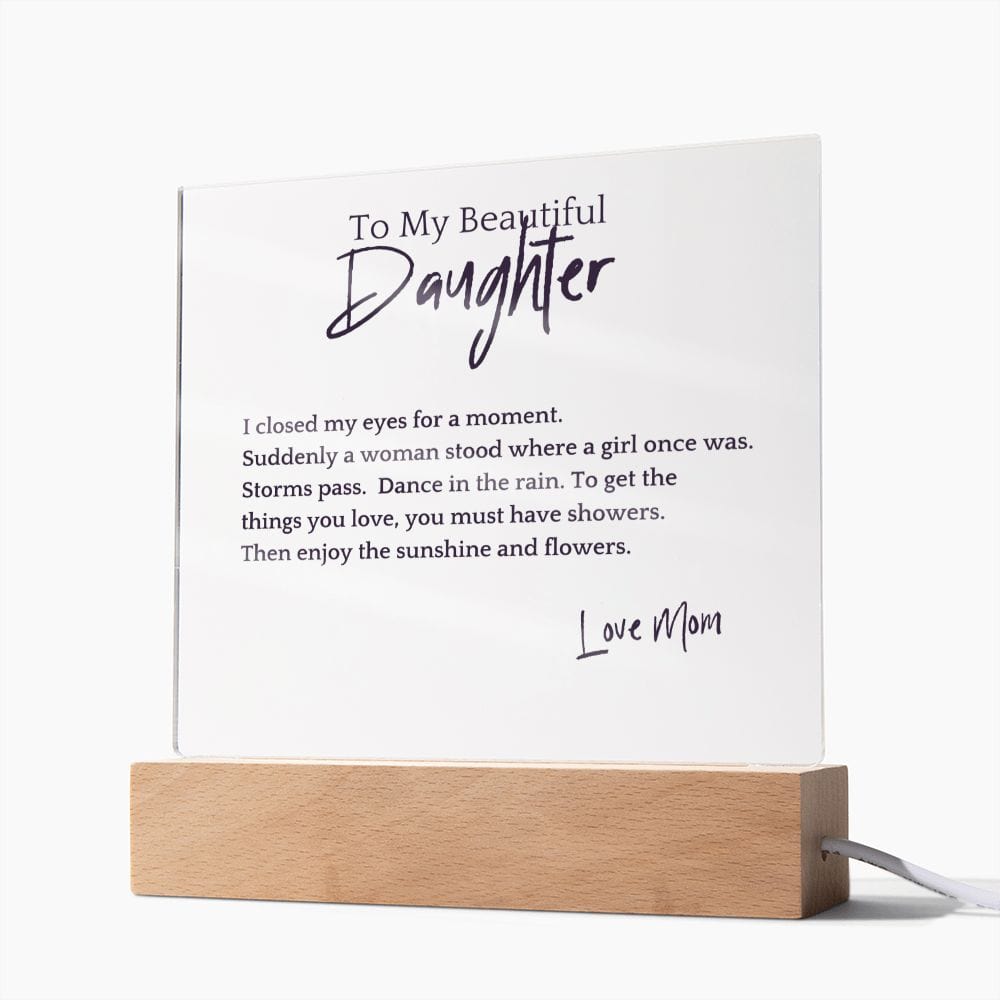 Flowers and Sunshine Acrylic Plaque Gift For Daughter