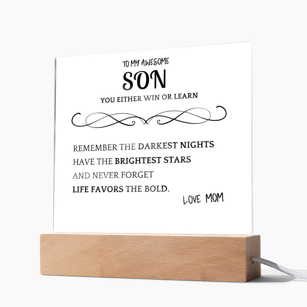 Favors Bold Gift For Son Acrylic Plaque