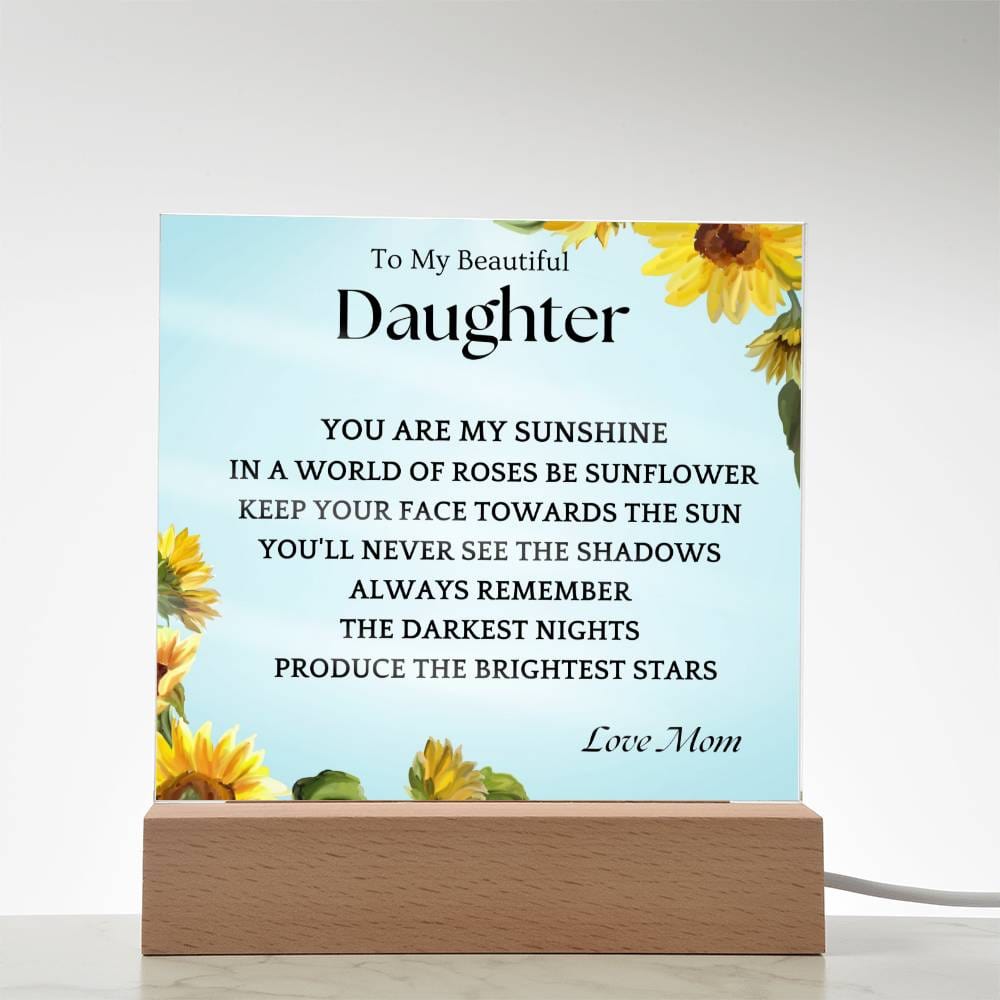 Shadows Gift For Daughter Acrylic Plaque