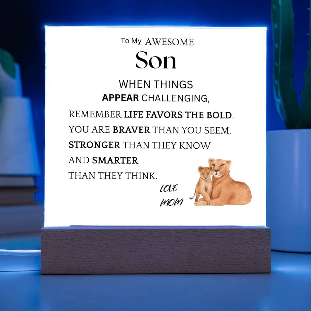 Life Favors The Bold Gift For Son