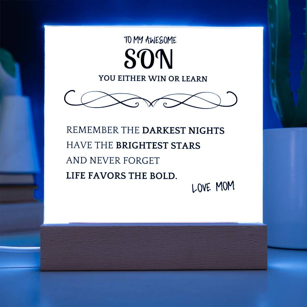 Favors Bold Gift For Son Acrylic Plaque