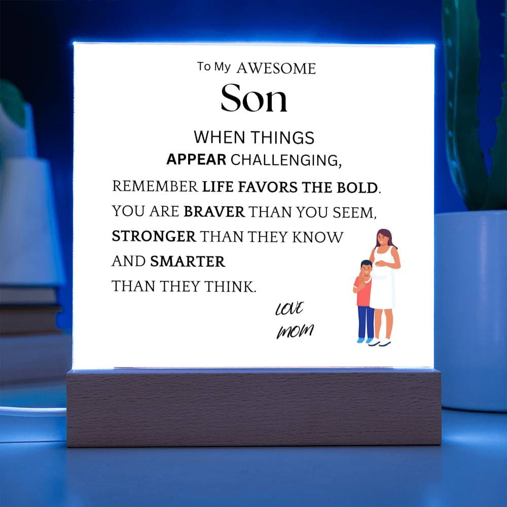 Favors The Bold Acrylic Plaque