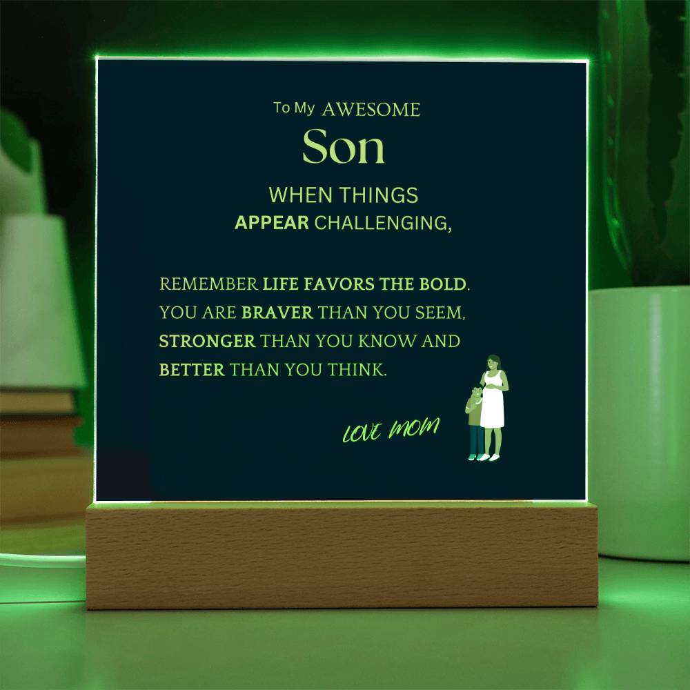 Better Than You Think Gift For Son Acrylic Plaque