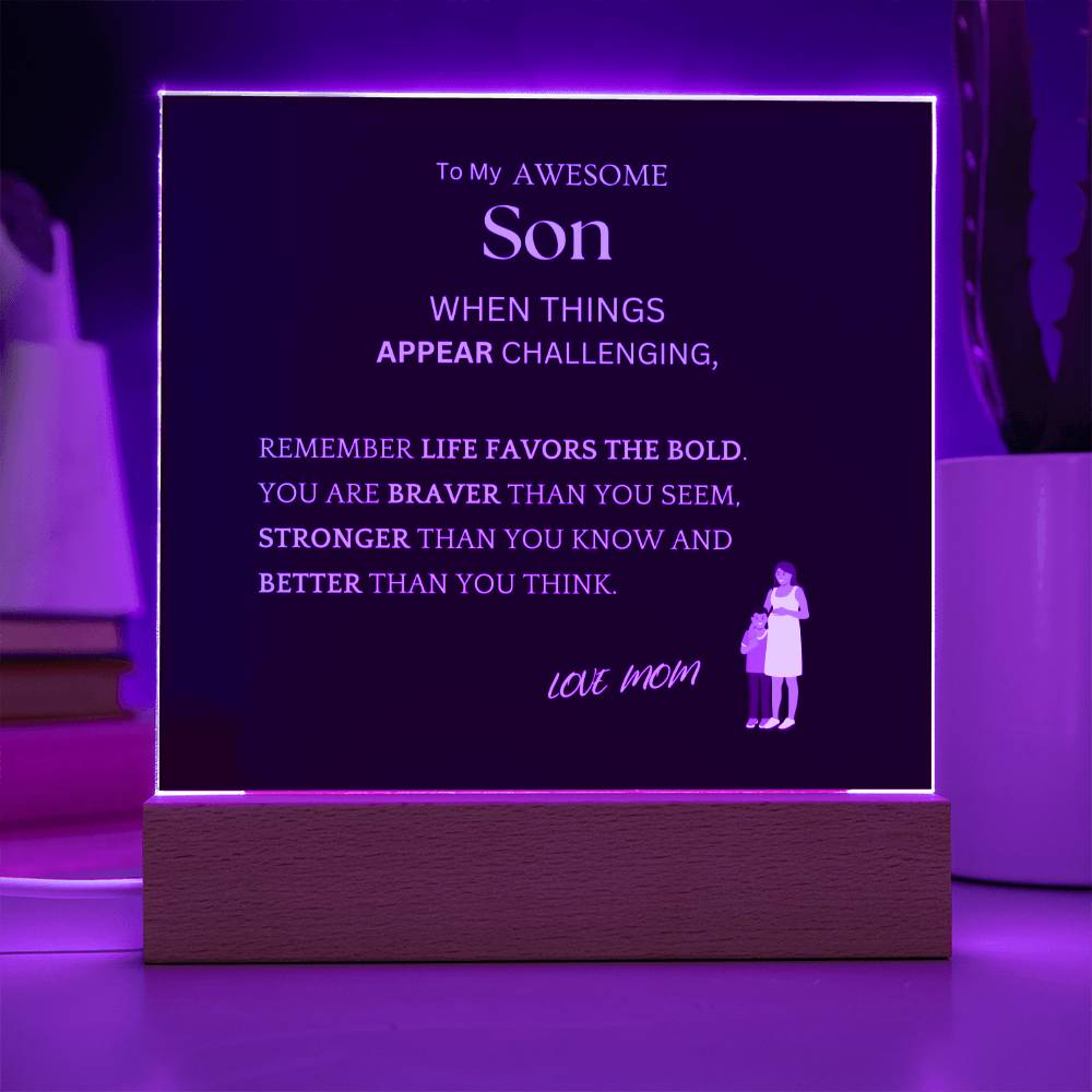 Better Than You Think Gift For Son Acrylic Plaque
