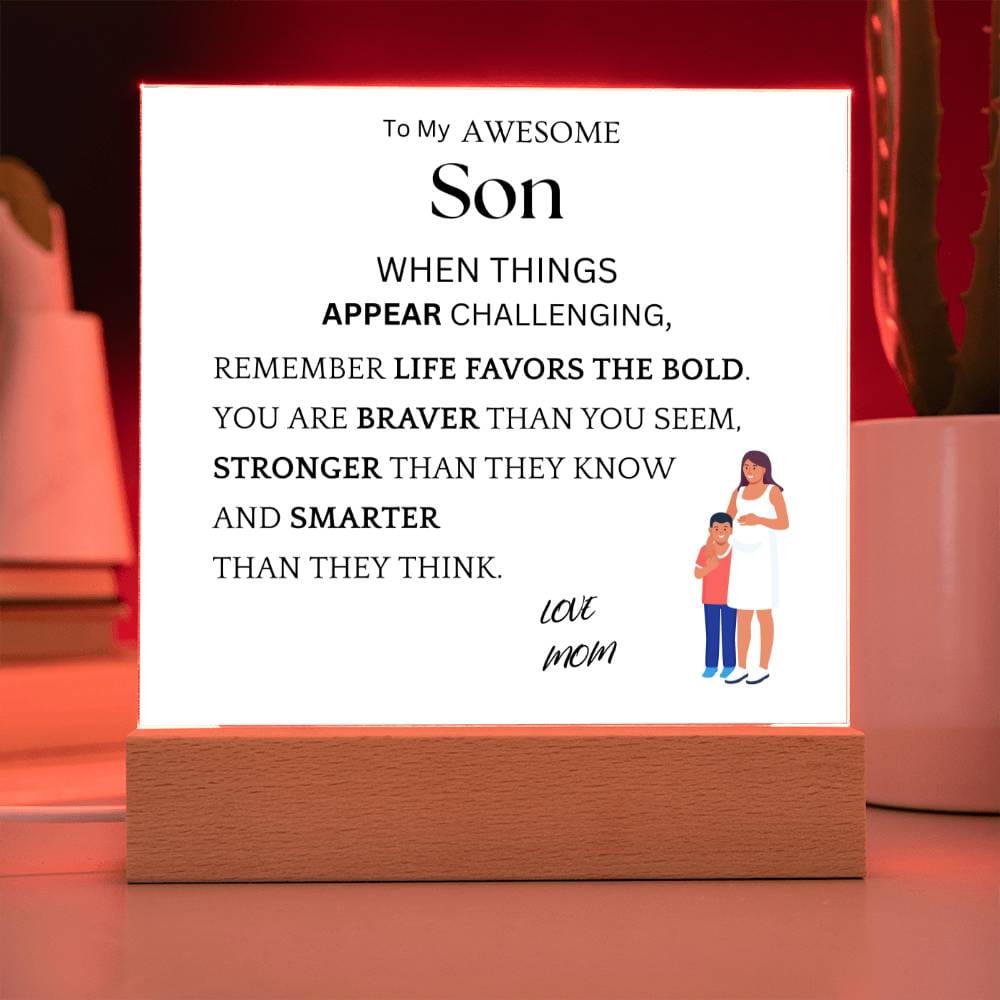 Favors The Bold Acrylic Plaque