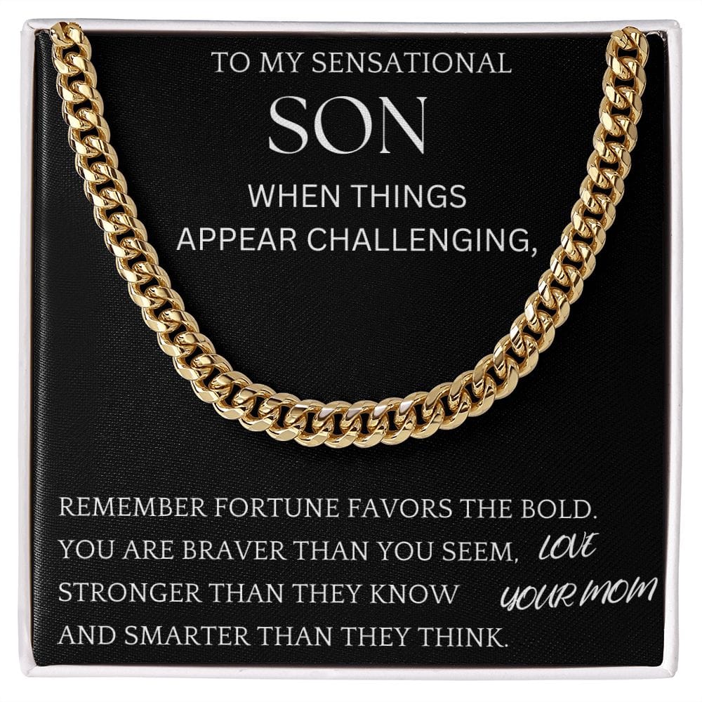 Fortune Favors The Bold Chain Jewelry Gift For Son