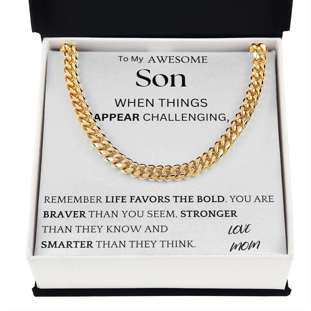 Life Favors Bold Chain Jewelry Gift For Son