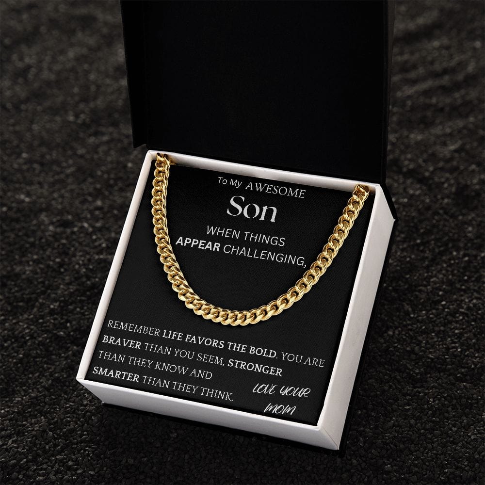 Braver Stronger Chain Jewelry Gift For Son