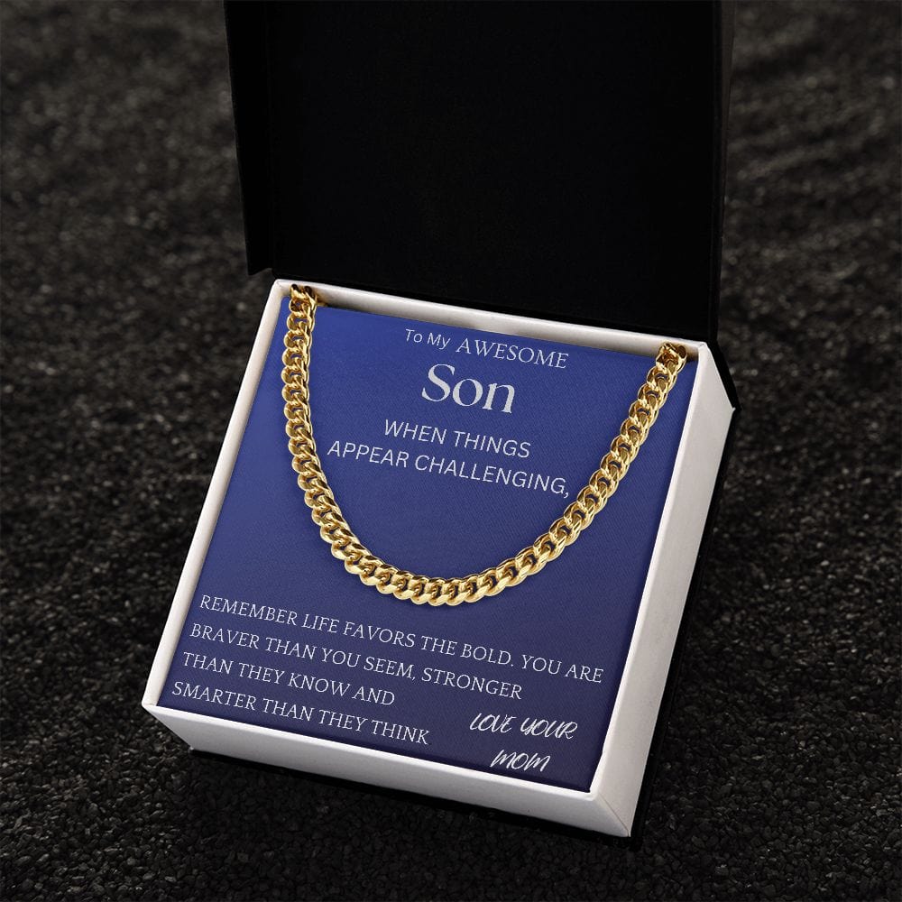 Life Favors The Bold Chain Jewelry Gift For Son