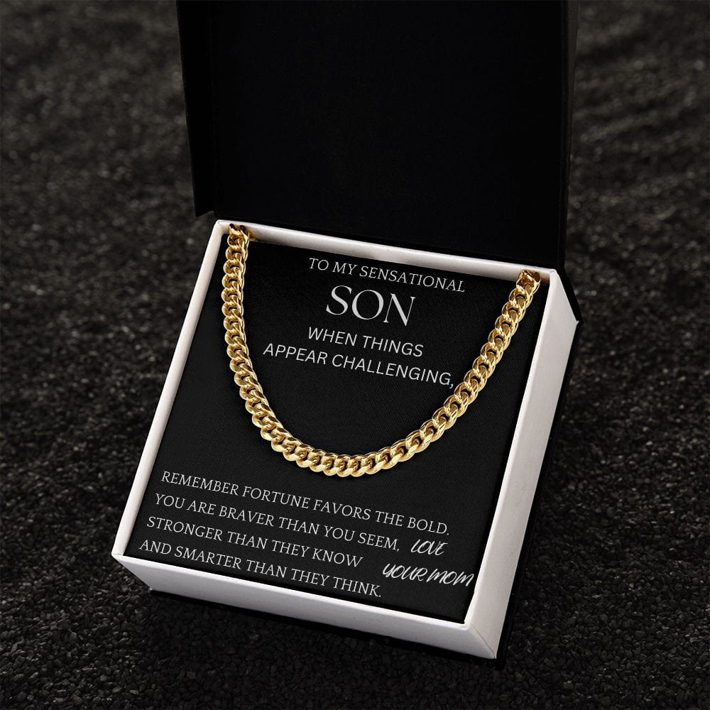 Fortune Favors The Bold Chain Jewelry Gift For Son