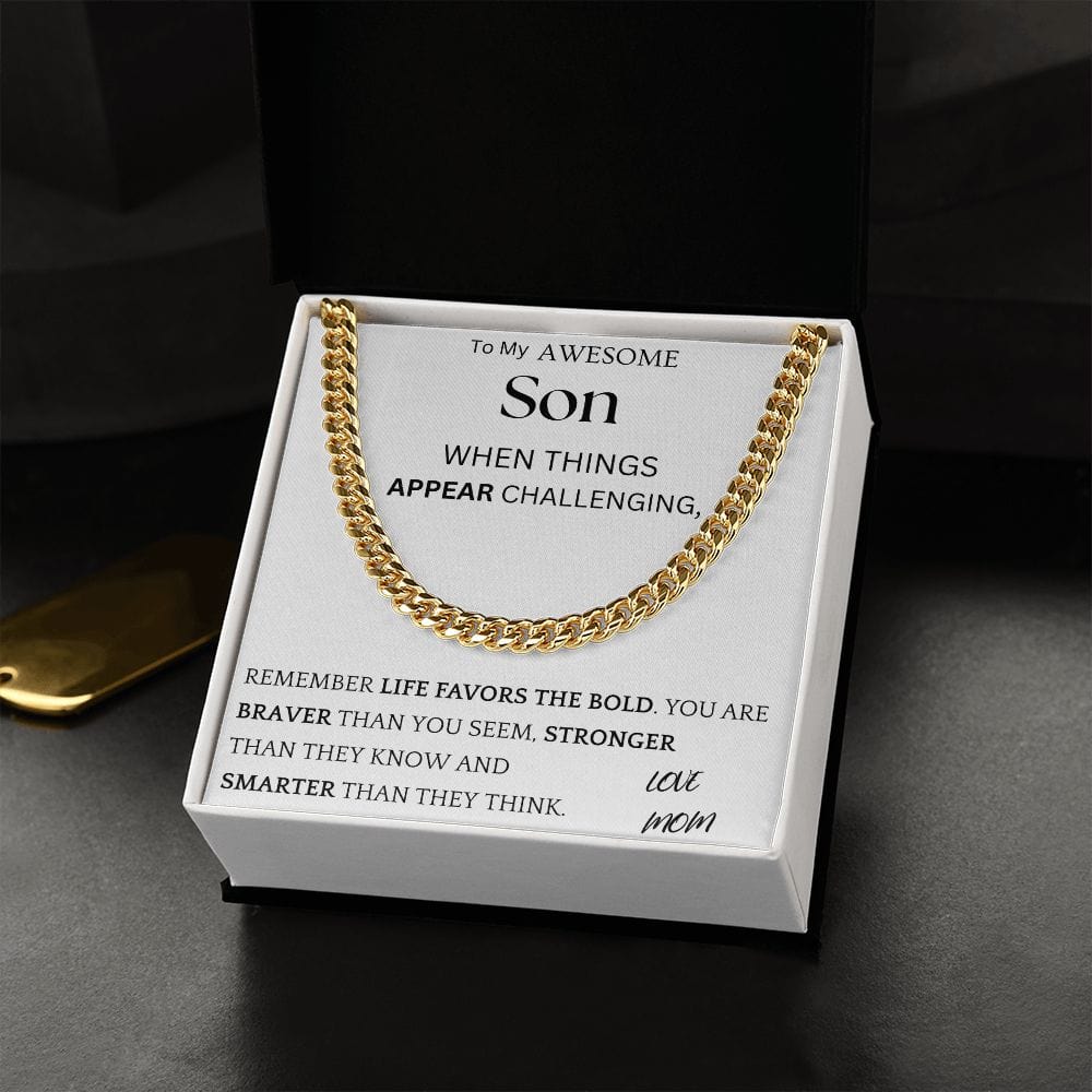 Life Favors Bold Chain Jewelry Gift For Son