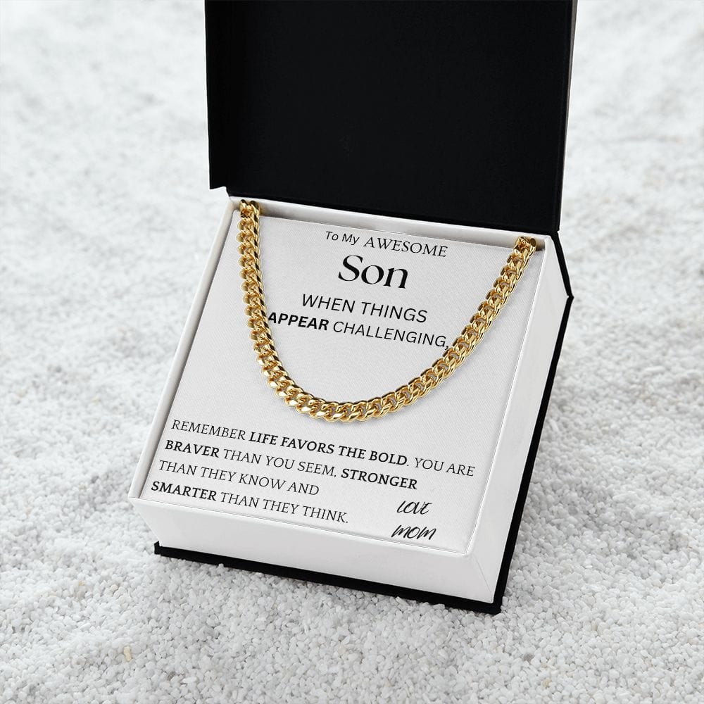 Life Favors Bold Chain Jewelry Gift For Son