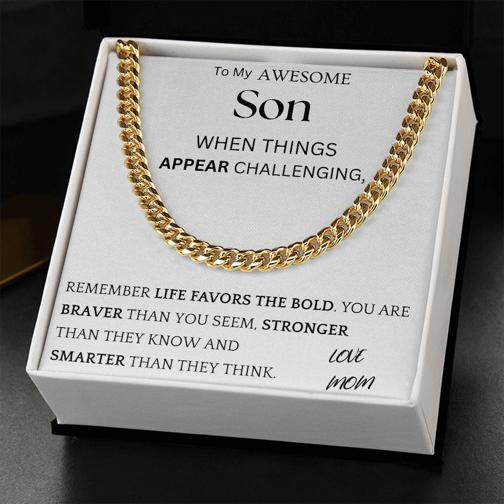 Life Favors Bold Chain Jewelry Gift For Son