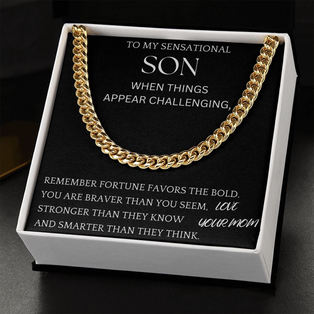 Fortune Favors The Bold Chain Jewelry Gift For Son