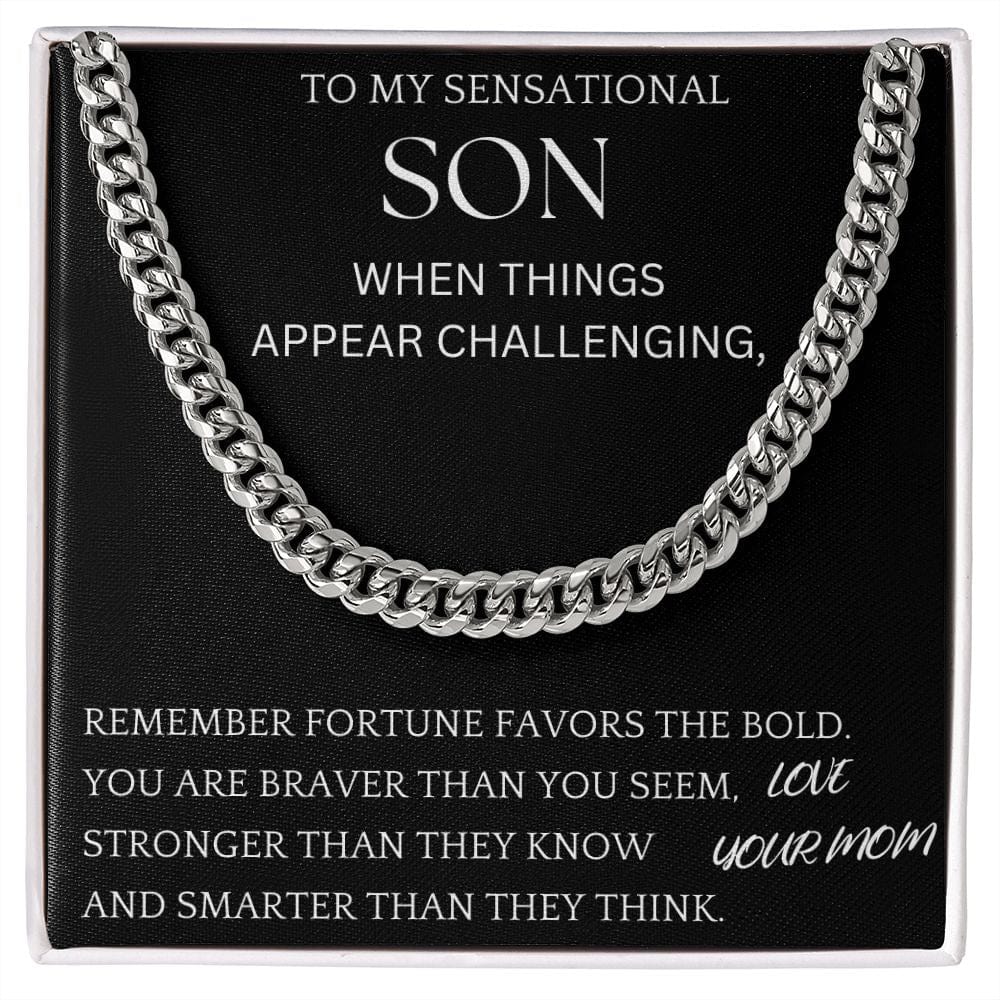 Fortune Favors The Bold Chain Jewelry Gift For Son