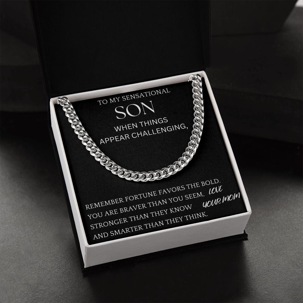 Fortune Favors The Bold Chain Jewelry Gift For Son