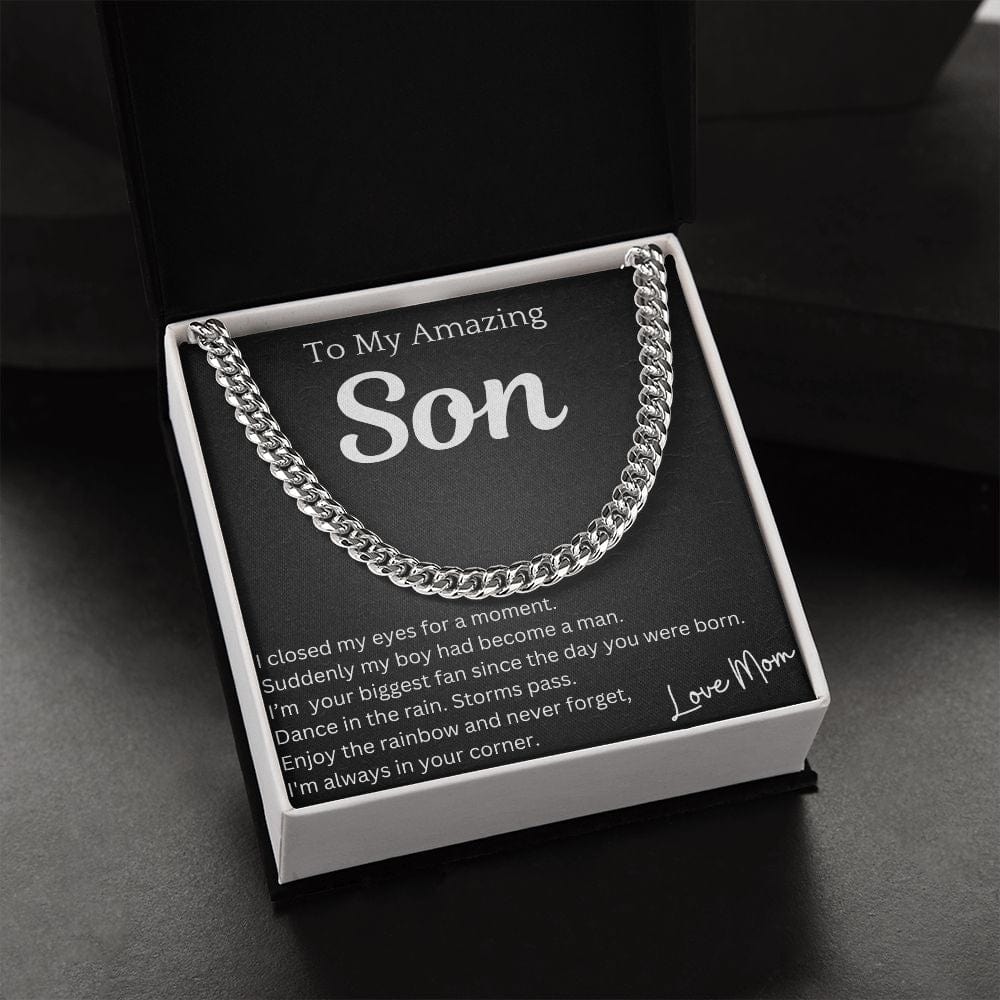 Closed My Eyes Chain Necklace Gift For Son Birthday Christmas Graduation Present For MenClosed My Eyes Chain Necklace Gift For Son Birthday Christmas Graduation Present For Men