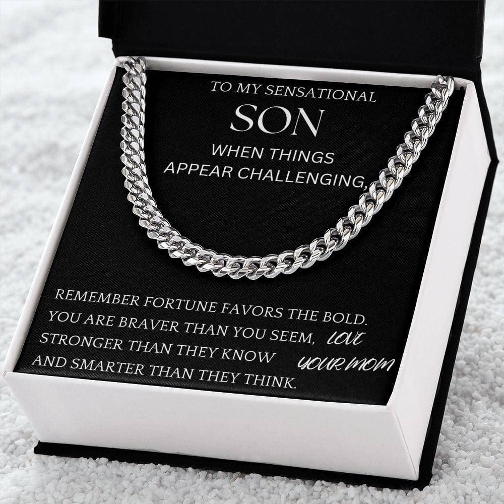 Fortune Favors The Bold Chain Jewelry Gift For Son