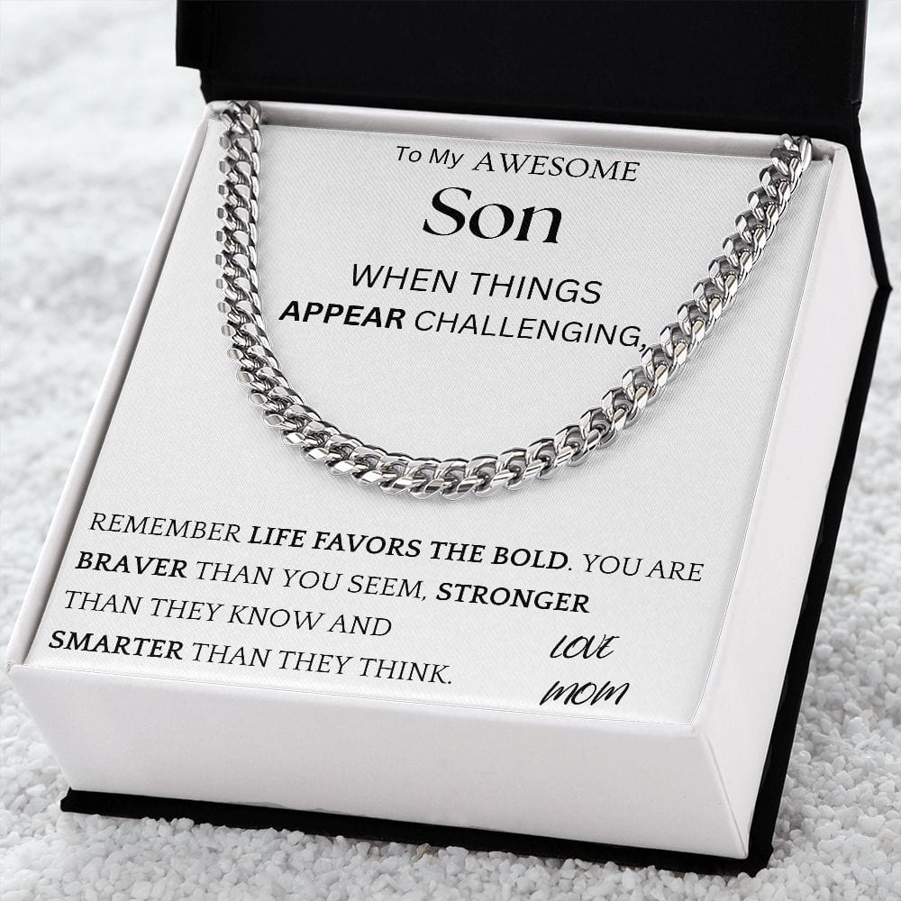 Life Favors Bold Chain Jewelry Gift For Son