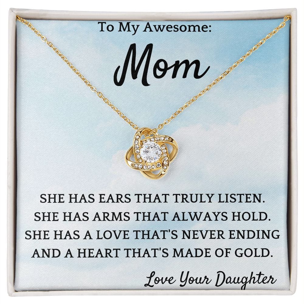 Heart Of Gold Necklace Gift For Mothers Day Birthday Valentines Christmas Present For Women