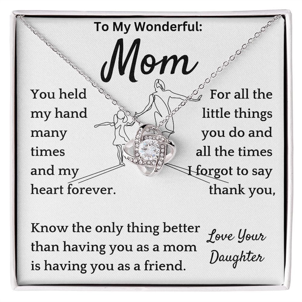 Forgot Thank You Necklace Gift For Mothers Day Christmas Birthday Present For Women