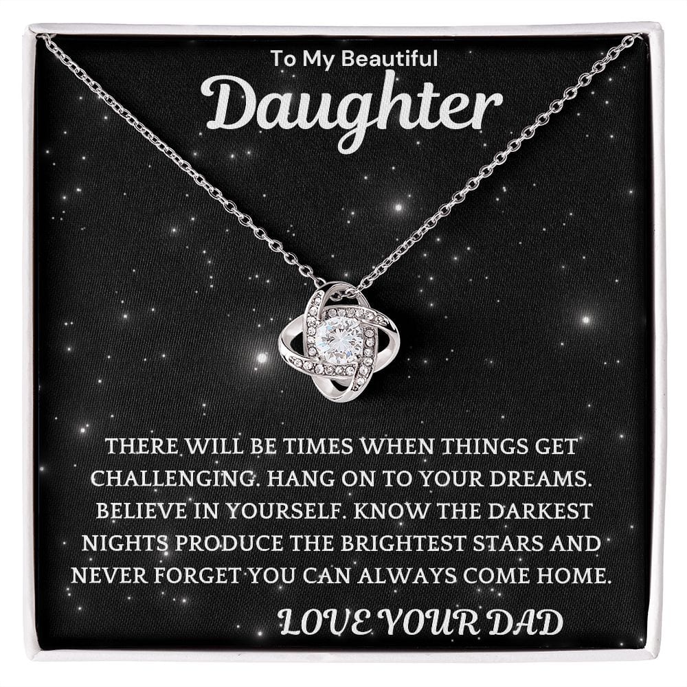 Darkest Nights Necklace Gift For Daughter Graduation Birthday Christmas Present For Girls