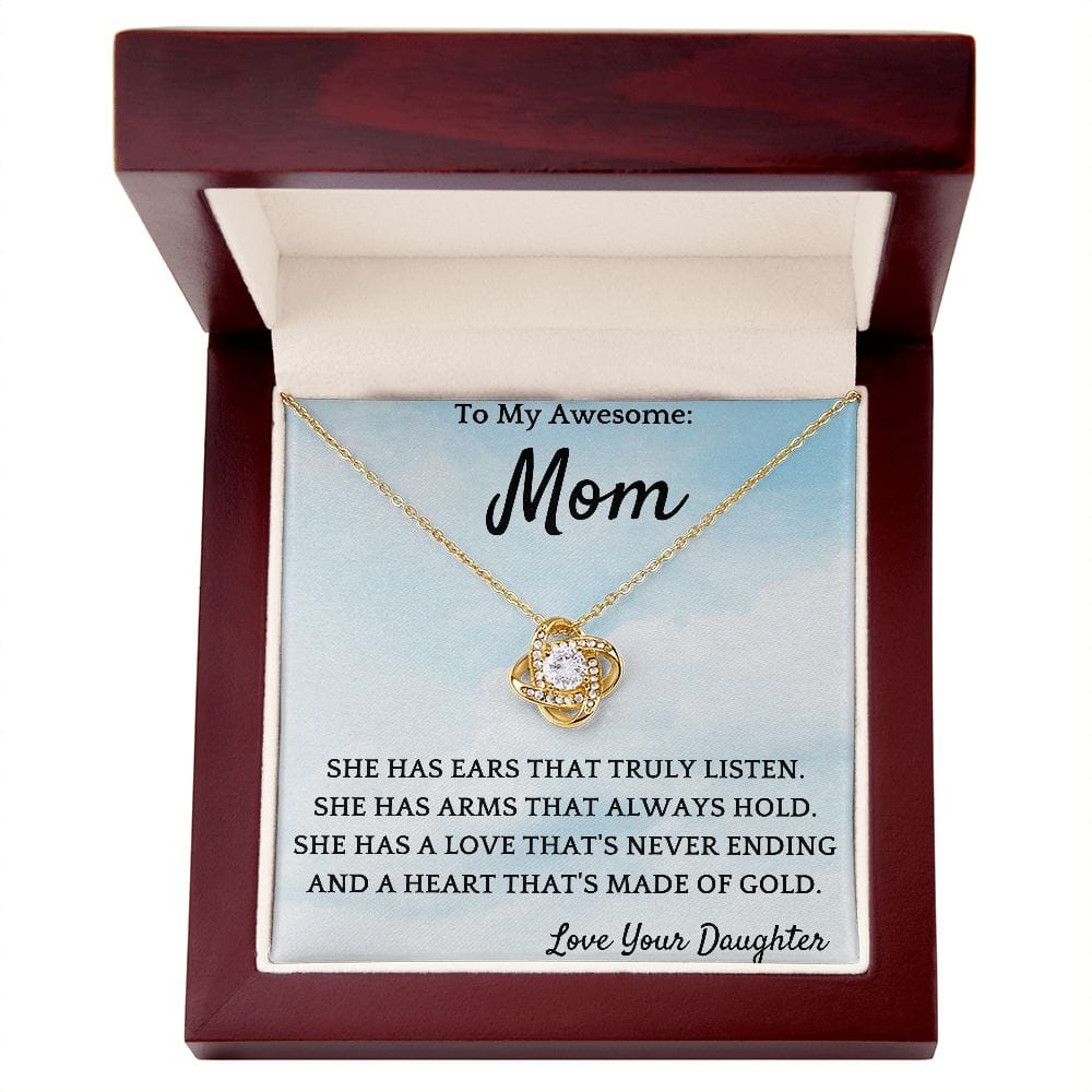 Heart Of Gold Necklace Gift For Mothers Day Birthday Valentines Christmas Present For Women