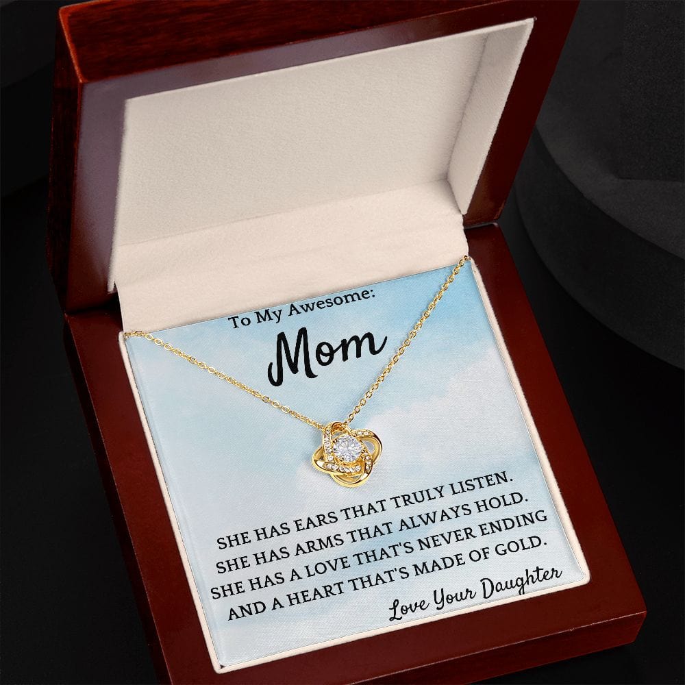 Heart Of Gold Necklace Gift For Mothers Day Birthday Valentines Christmas Present For Women