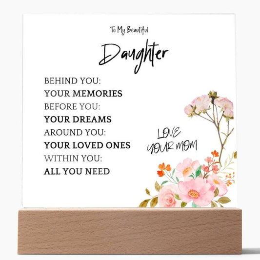 Memories Dreams Acrylic Plaque Gift For Daughter