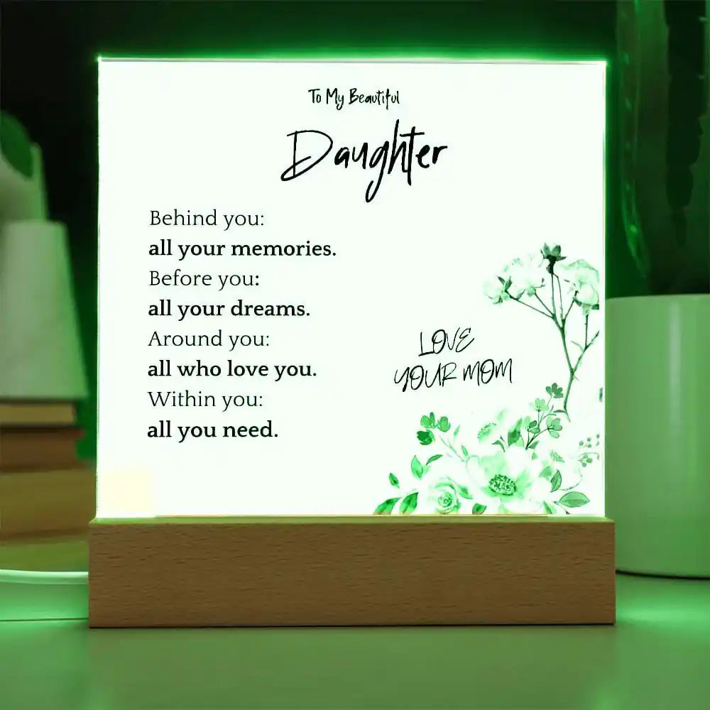 All You Need Gift For Daughter Acrylic Plaque Gift for 708 - Home & Garden > Decor > Decorative Plaques | Gifting2Go