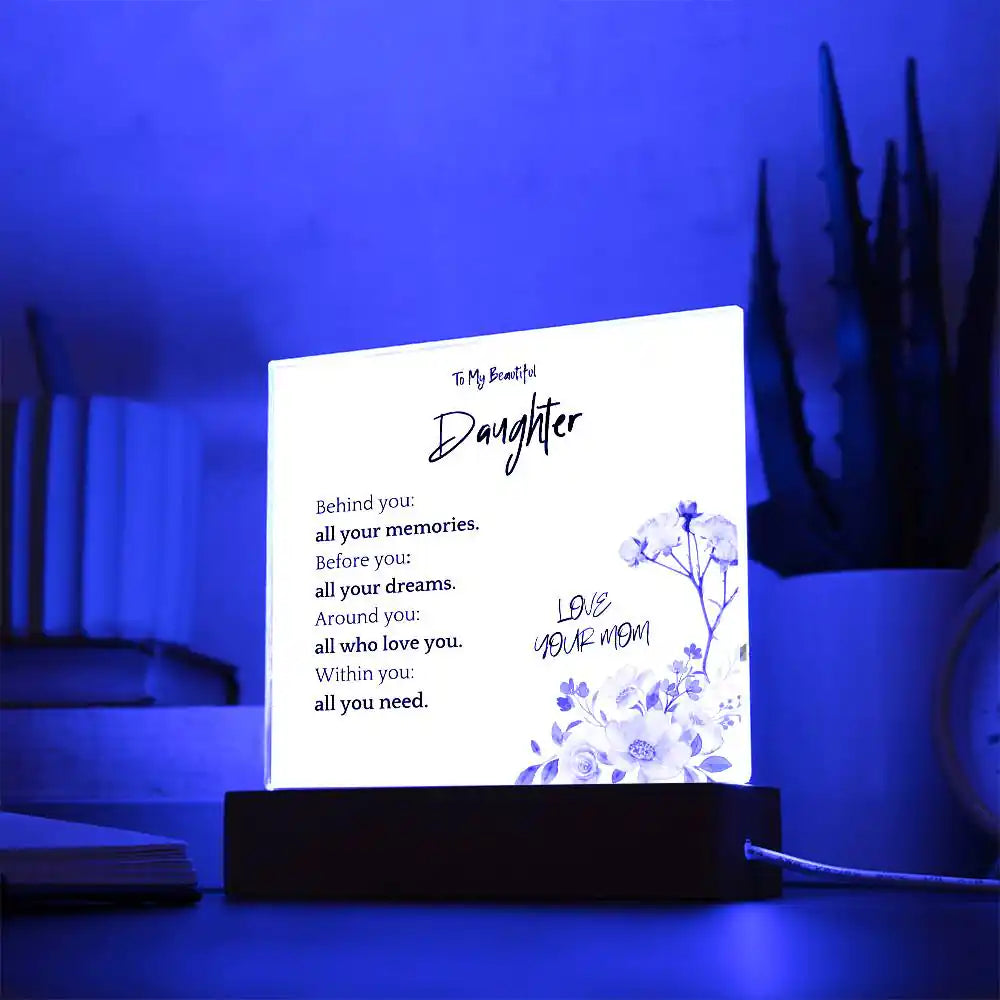 All You Need Gift For Daughter Acrylic Plaque Gift for 708 - Home & Garden > Decor > Decorative Plaques | Gifting2Go