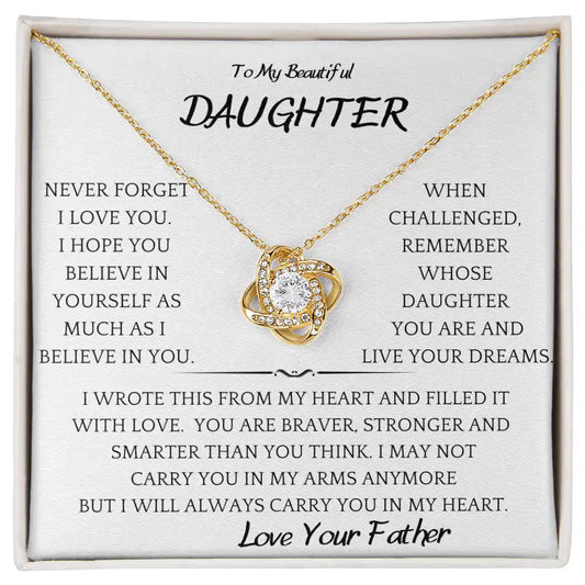 Believe In You Daughter Necklace Gift for Jewelry | Gifting2Go