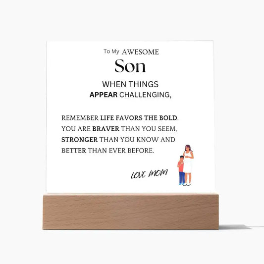Better Than Ever Gift For Son Acrylic Plaque Gift for 708 - Home & Garden > Decor > Decorative Plaques | Gifting2Go