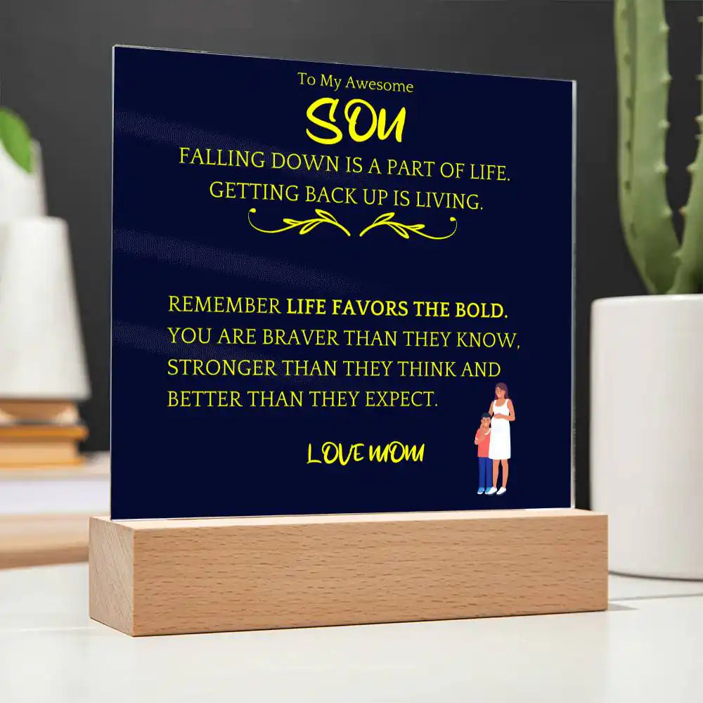 Better Than Expected Acrylic Plaque Gift For Son Gift for 708 - Home & Garden > Decor > Decorative Plaques | Gifting2Go
