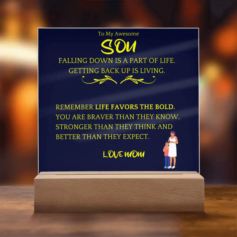 Better Than Expected Acrylic Plaque Gift For Son Gift for 708 - Home & Garden > Decor > Decorative Plaques | Gifting2Go