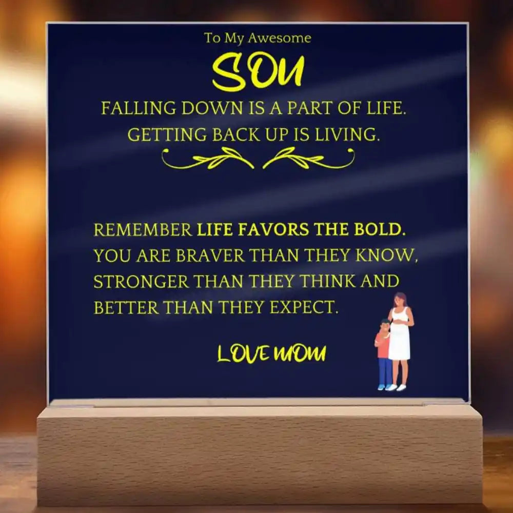 Better Than Expected Acrylic Plaque Gift For Son Gift for 708 - Home & Garden > Decor > Decorative Plaques | Gifting2Go