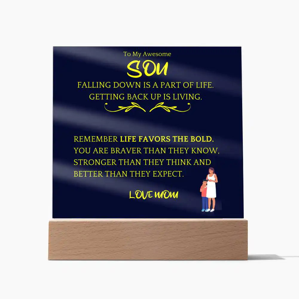 Better Than Expected Acrylic Plaque Gift For Son Gift for 708 - Home & Garden > Decor > Decorative Plaques | Gifting2Go