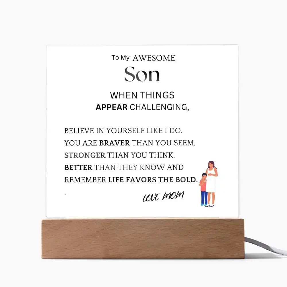 Better Than They Know Gift For Son Acrylic Plaque Gift for 708 - Home & Garden > Decor > Decorative Plaques | Gifting2Go
