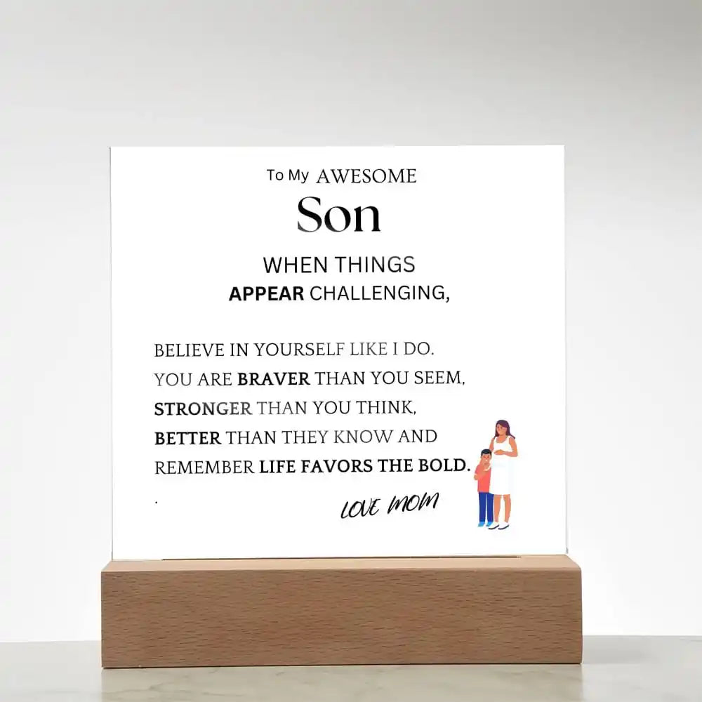 Better Than They Know Gift For Son Acrylic Plaque Gift for 708 - Home & Garden > Decor > Decorative Plaques | Gifting2Go