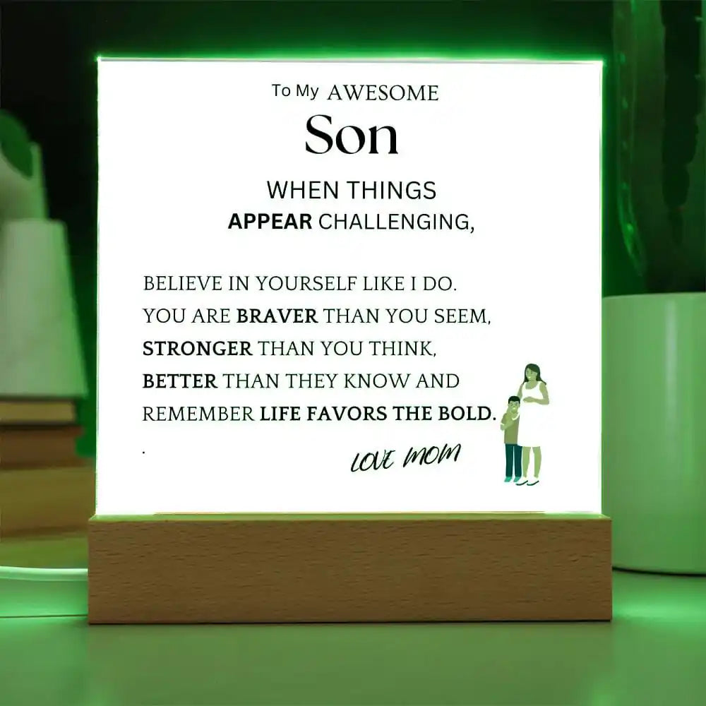Better Than They Know Gift For Son Acrylic Plaque Gift for 708 - Home & Garden > Decor > Decorative Plaques | Gifting2Go