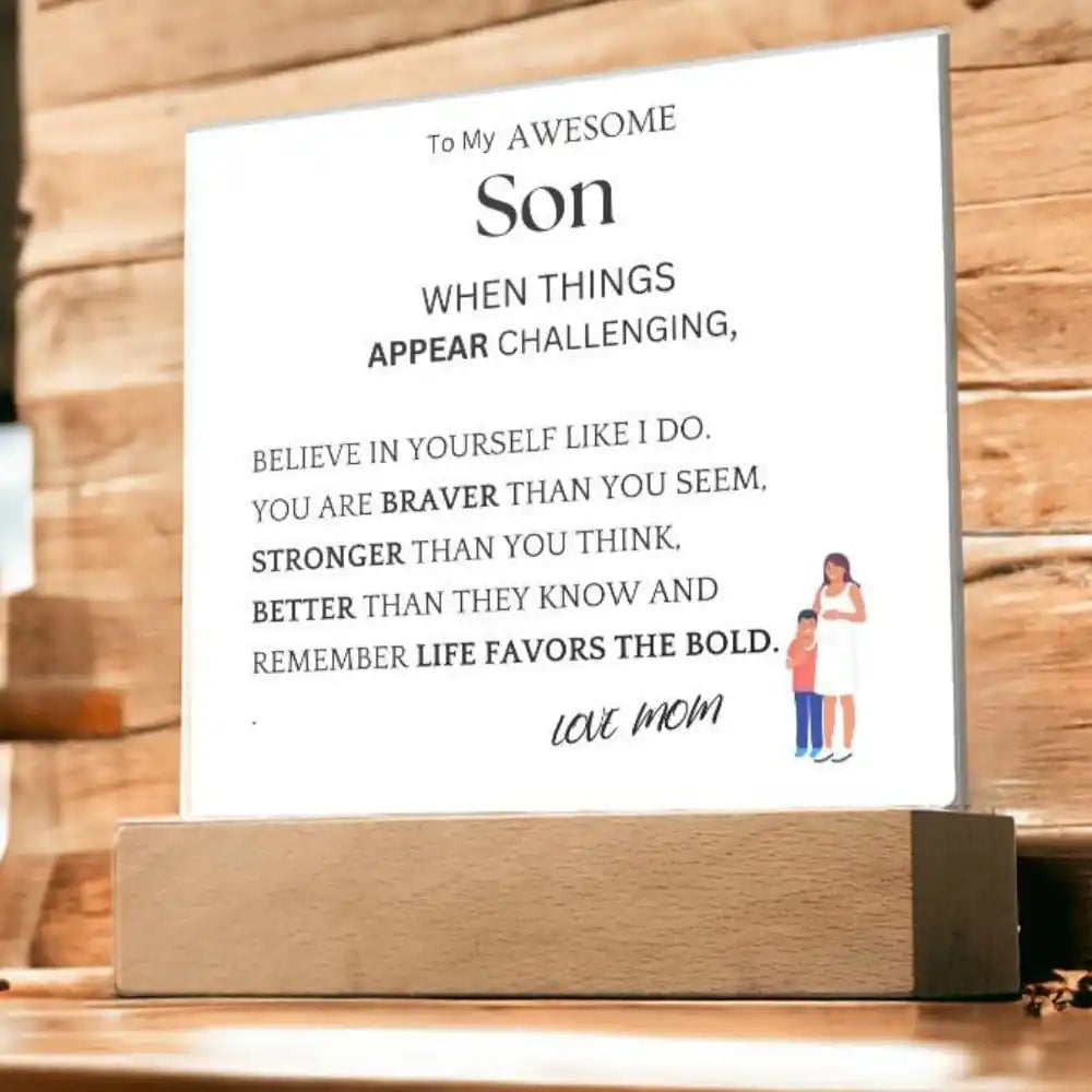 Better Than They Know Gift For Son Acrylic Plaque Gift for 708 - Home & Garden > Decor > Decorative Plaques | Gifting2Go
