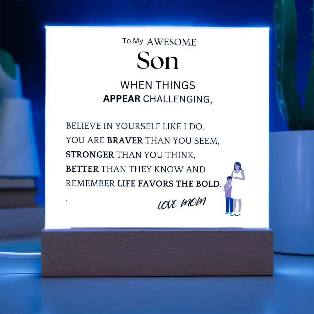 Better Than They Know Gift For Son Acrylic Plaque Gift for 708 - Home & Garden > Decor > Decorative Plaques | Gifting2Go