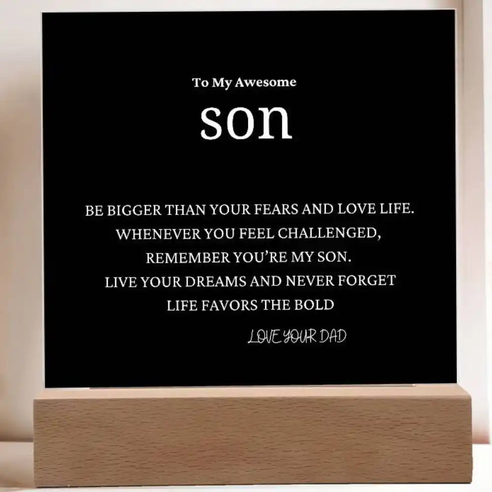 Bigger Than Fears Gift For Son Gift for 708 - Home & Garden > Decor > Decorative Plaques | Gifting2Go