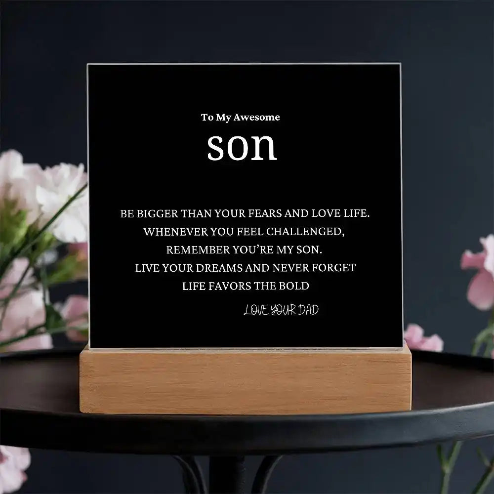 Bigger Than Fears Gift For Son Gift for 708 - Home & Garden > Decor > Decorative Plaques | Gifting2Go
