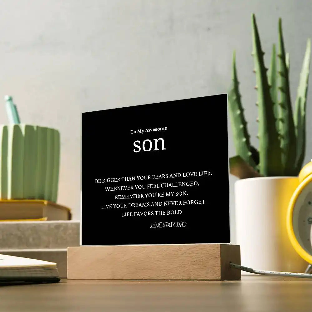 Bigger Than Fears Gift For Son Gift for 708 - Home & Garden > Decor > Decorative Plaques | Gifting2Go