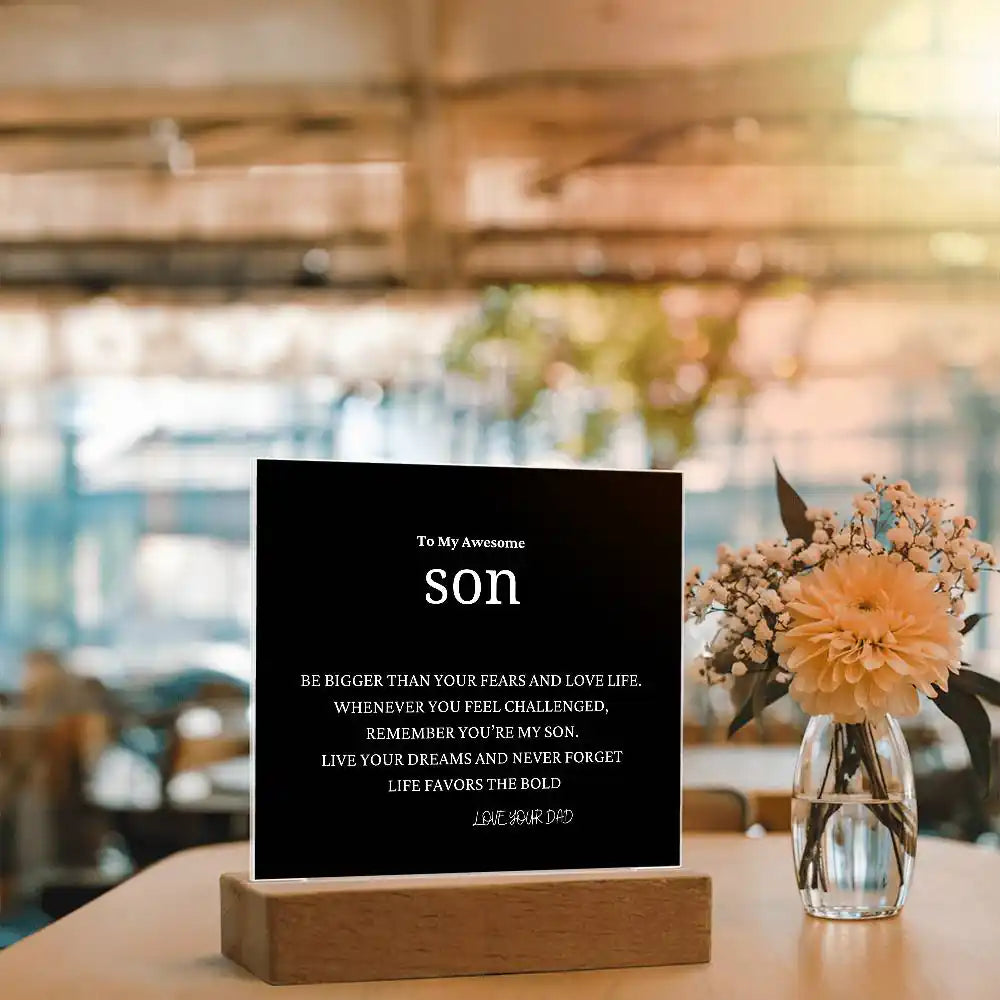 Bigger Than Fears Gift For Son Gift for 708 - Home & Garden > Decor > Decorative Plaques | Gifting2Go