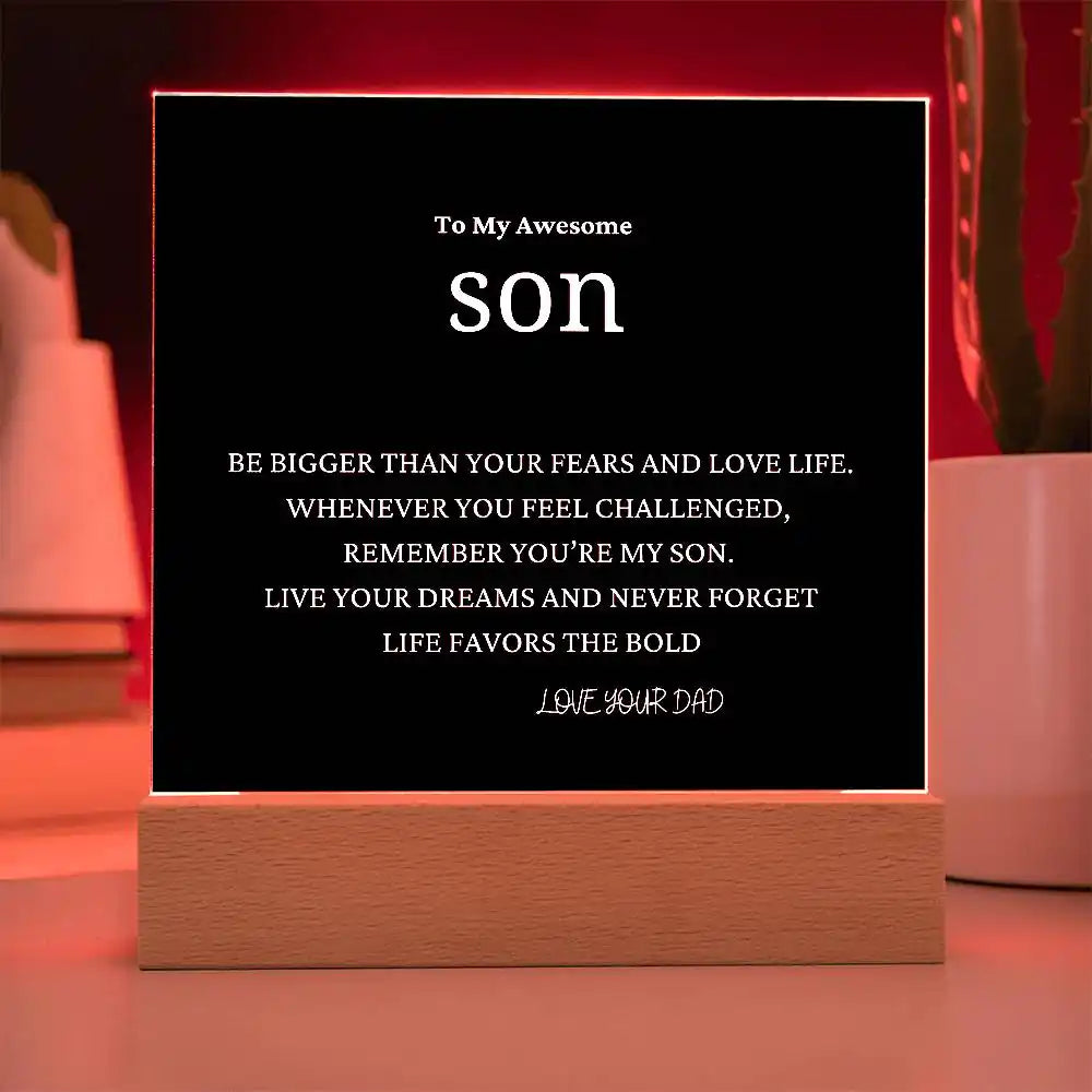 Bigger Than Fears Gift For Son Gift for 708 - Home & Garden > Decor > Decorative Plaques | Gifting2Go